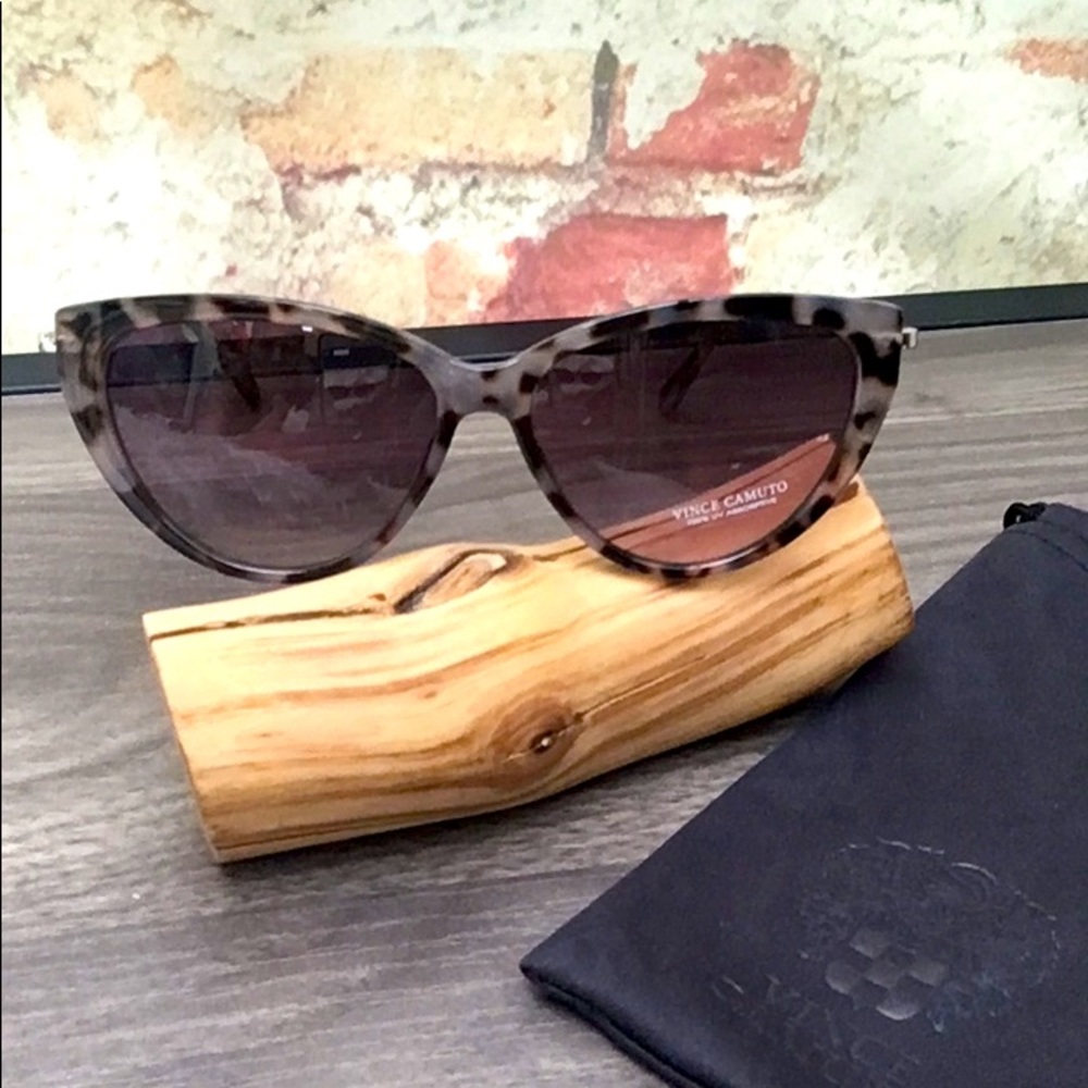 Vince Camuto Silver Gray Aviator Sunglasses with Double Bridge
